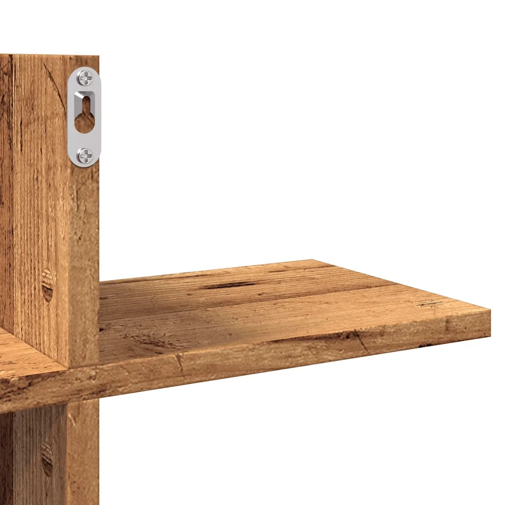 Scaffale a Parete Legno Vecchio 124,5x18x60,5 cm in Truciolato