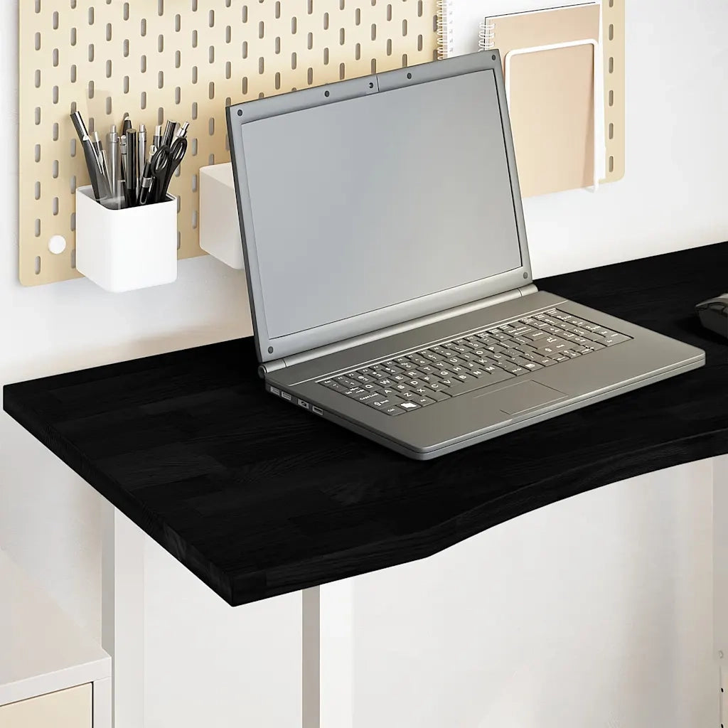 Piano Tavolo | Superficie Tavolo | Piano Scrivania Marrone Scuro 100x50x2,5 cm in Rovere Massello