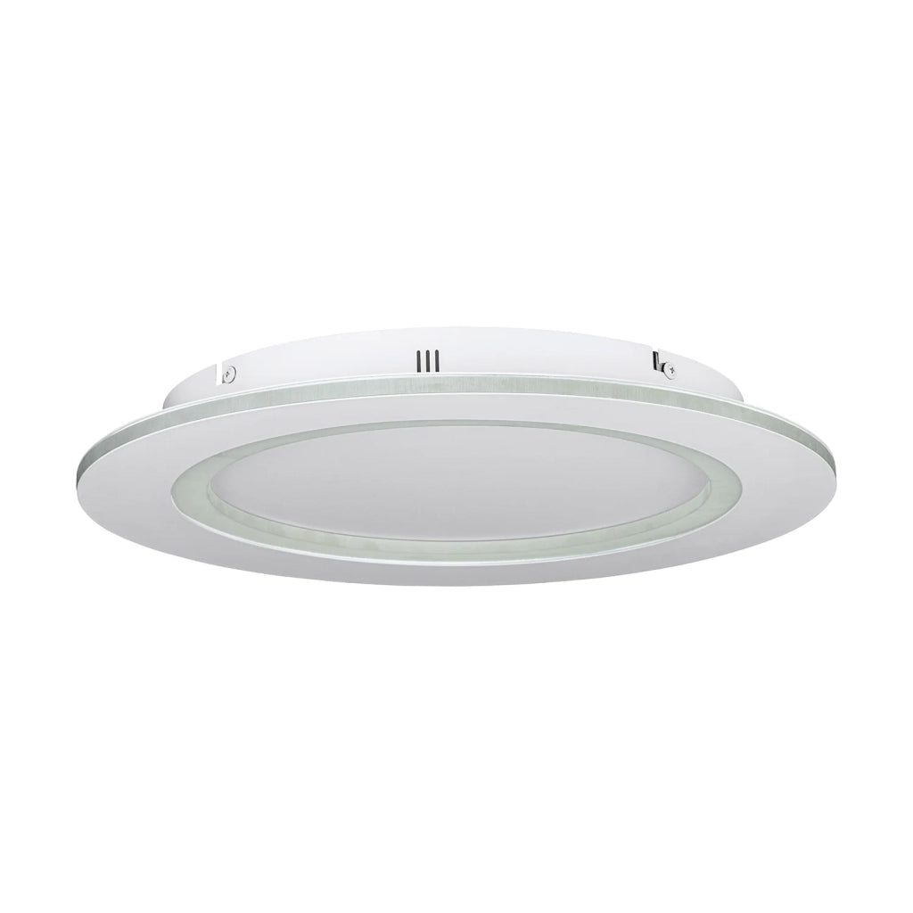 Plafoniera Contemporanea Padrogiano-Z Acciaio Bianco Luce Led Integrato 26,5W