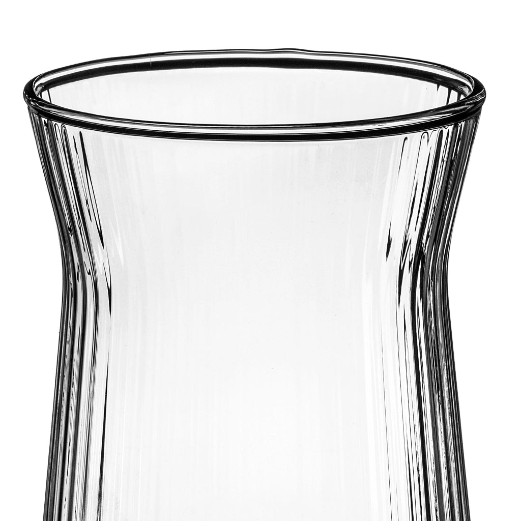 Caraffa in vetro KADAX da 1 litro (1000 ml) per acqua, limonata e altre bevande, con scanalature.