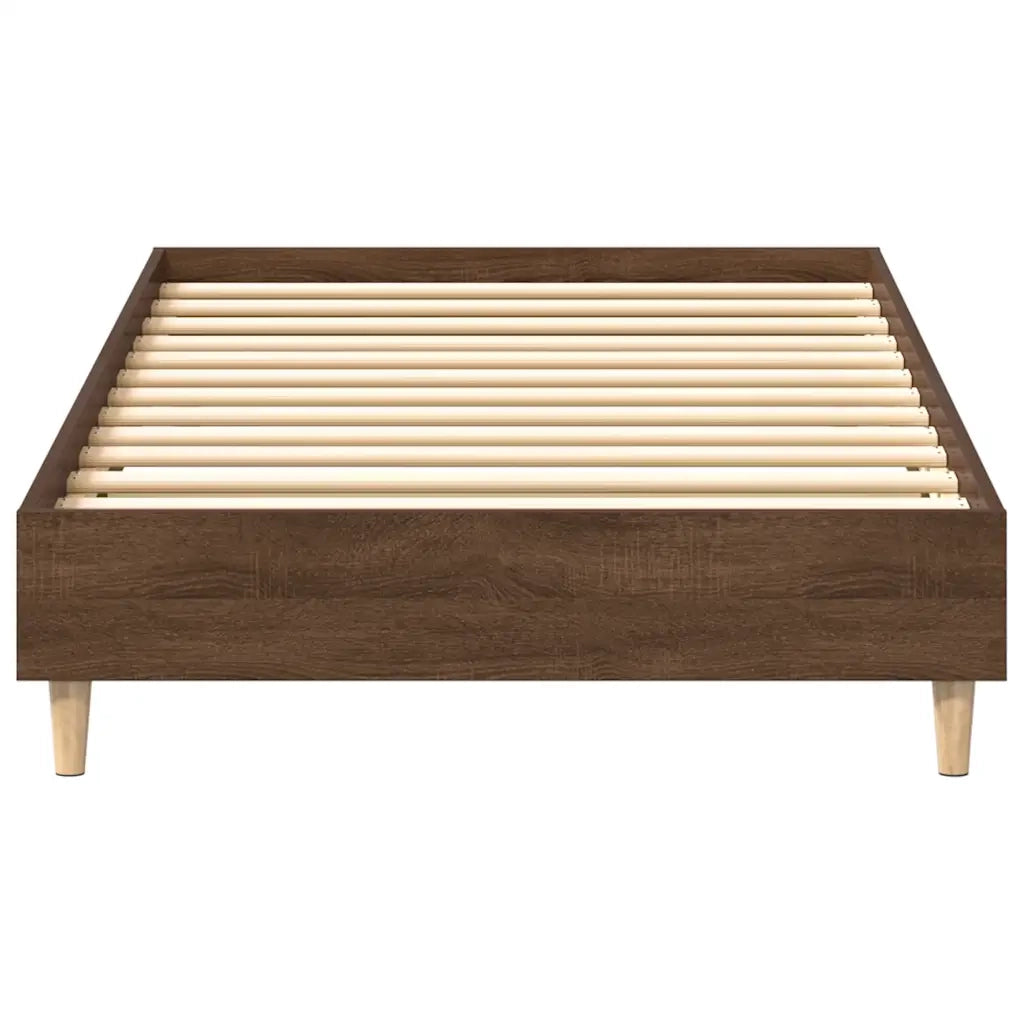 vidaXL Giroletto senza Materasso Rovere Marrone 75x190cm in Truciolato
