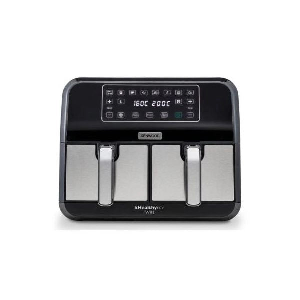 Kenwood airfryer hfm20 000mb kenwood000mb kenwood 000mb khealthy twin 2x4l black silver (hfm20.000mb) - 159575