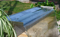 Lama d’Acqua Effetto a Cascata per Piscina o Laghetto 120x14xH12 cm in Acciaio Inox Lucido