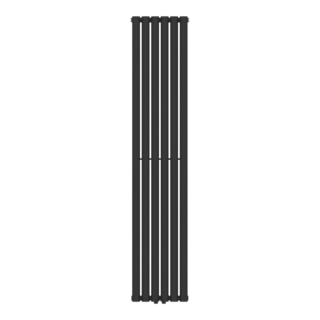 Termosifone Nore ad Acqua Calda Pannello Singolo con Elementi Tubolari 180 x 36 cm Nero [neu.haus]