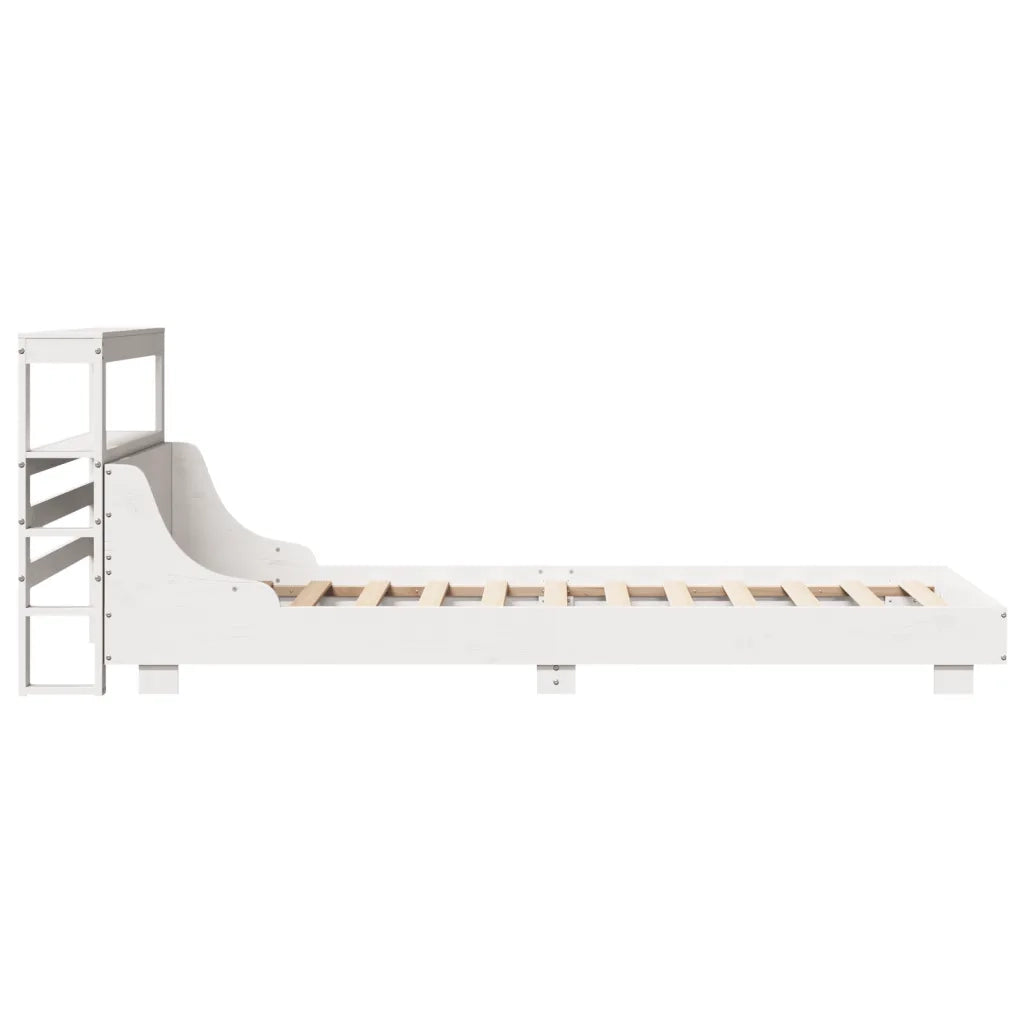 vidaXL Letto senza Materasso Bianco 75x190 in Legno Massello di Pino