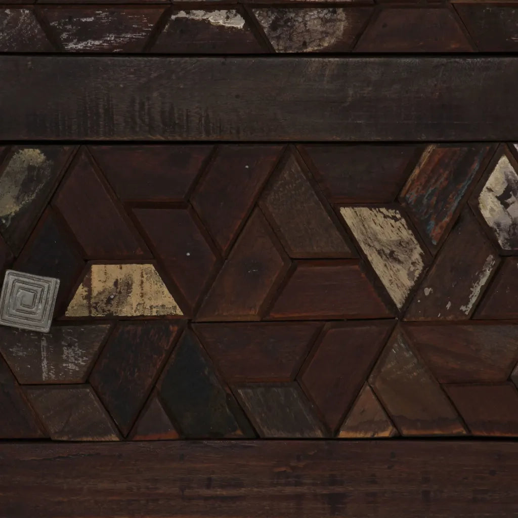 Comodino in Legno Massello di Recupero 40x30x50 cm 245916