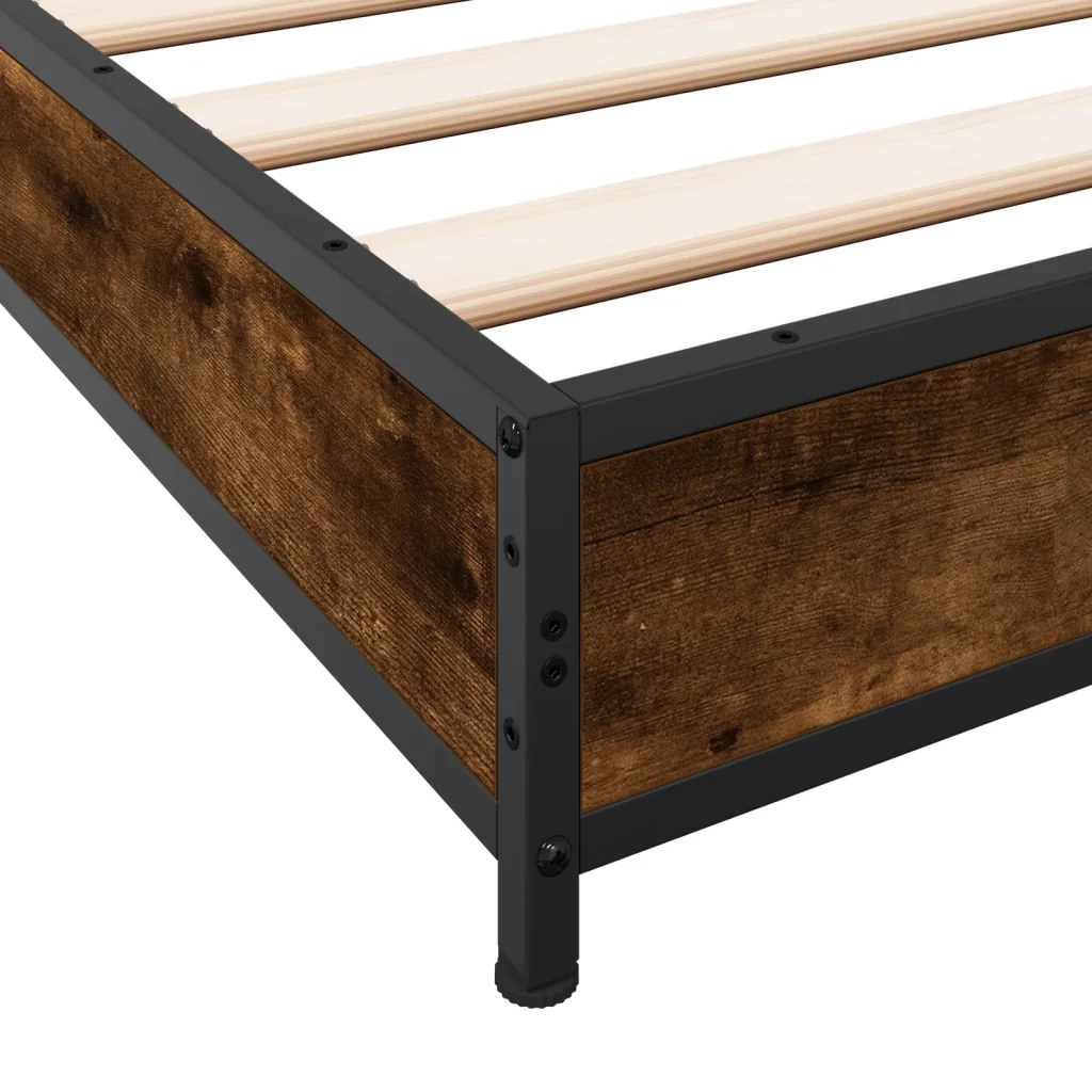 Giroletto Rovere Fumo 100x200 cm in Legno Multistrato e Metallo 845173
