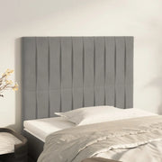 Testiera Grigio Chiaro 100x5x118/128 cm Velluto 3116612