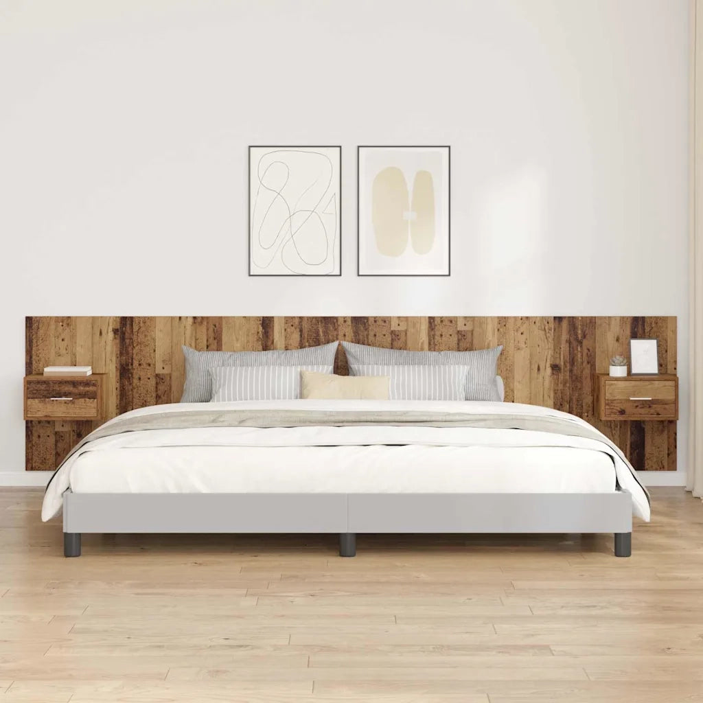 Testata con Comodino 3 pcs Legno vecchio Legno multistrato 3415740