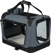 Banchina per cani portatile - Opvouabile con ventilazione - Grigio - 49.5x34.5x35 cm