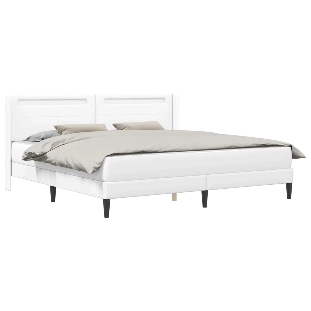 Struttura letto con materasso Bianco 180 x 200 cm Similpelle 3414920