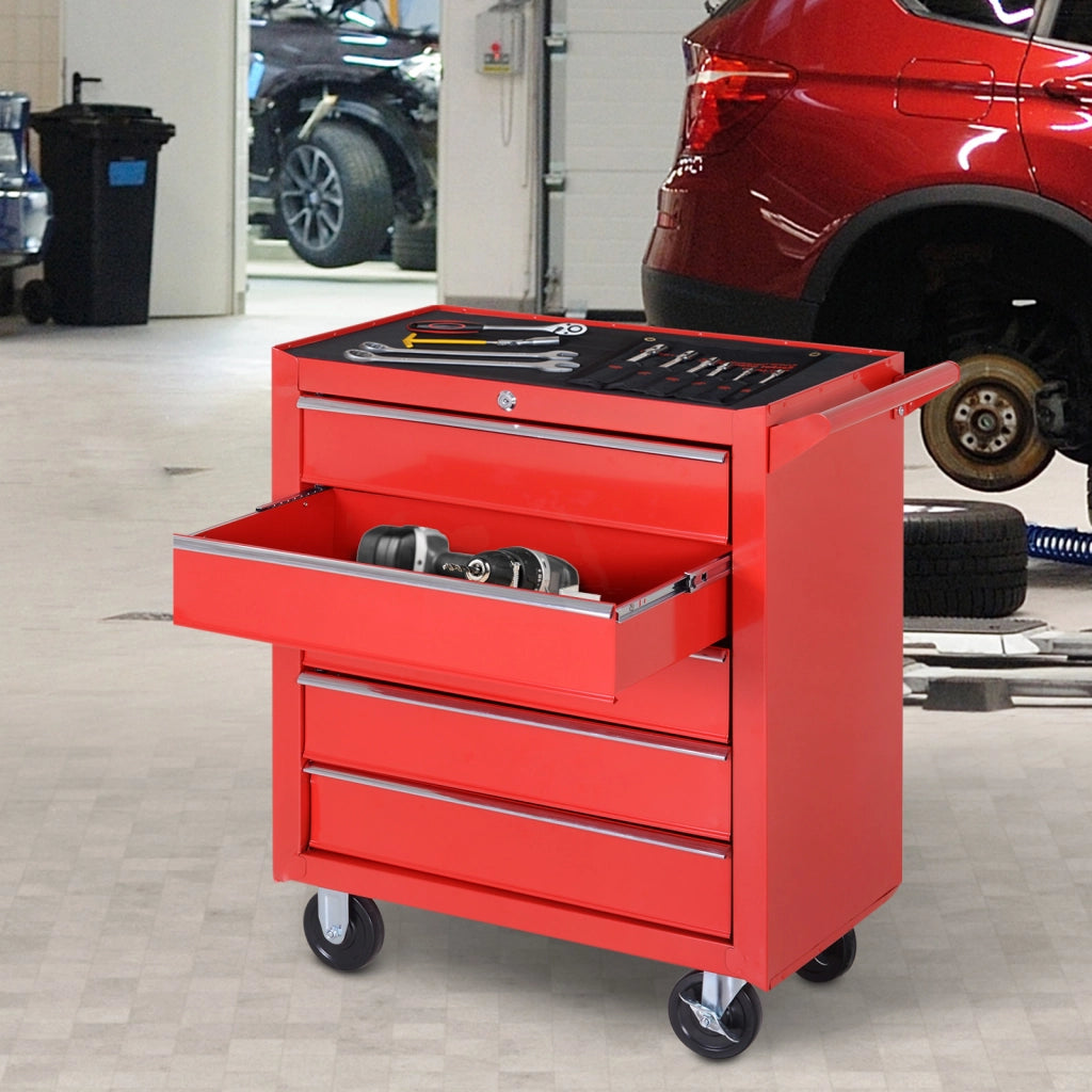 Armadio scorrevole per garage ¨C Zephmum ¨C Rosso, acciaio, 69x33x75 cm