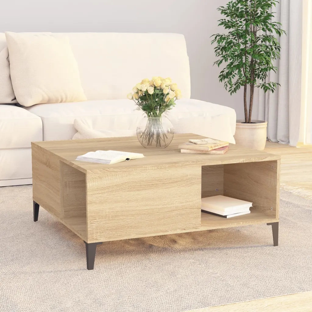 Tavolino salotto | Tavolino da caff¨¨ | Tavolino da Soggiorno Rovere Sonoma 80x80x36,5 cm Legno Multistrato