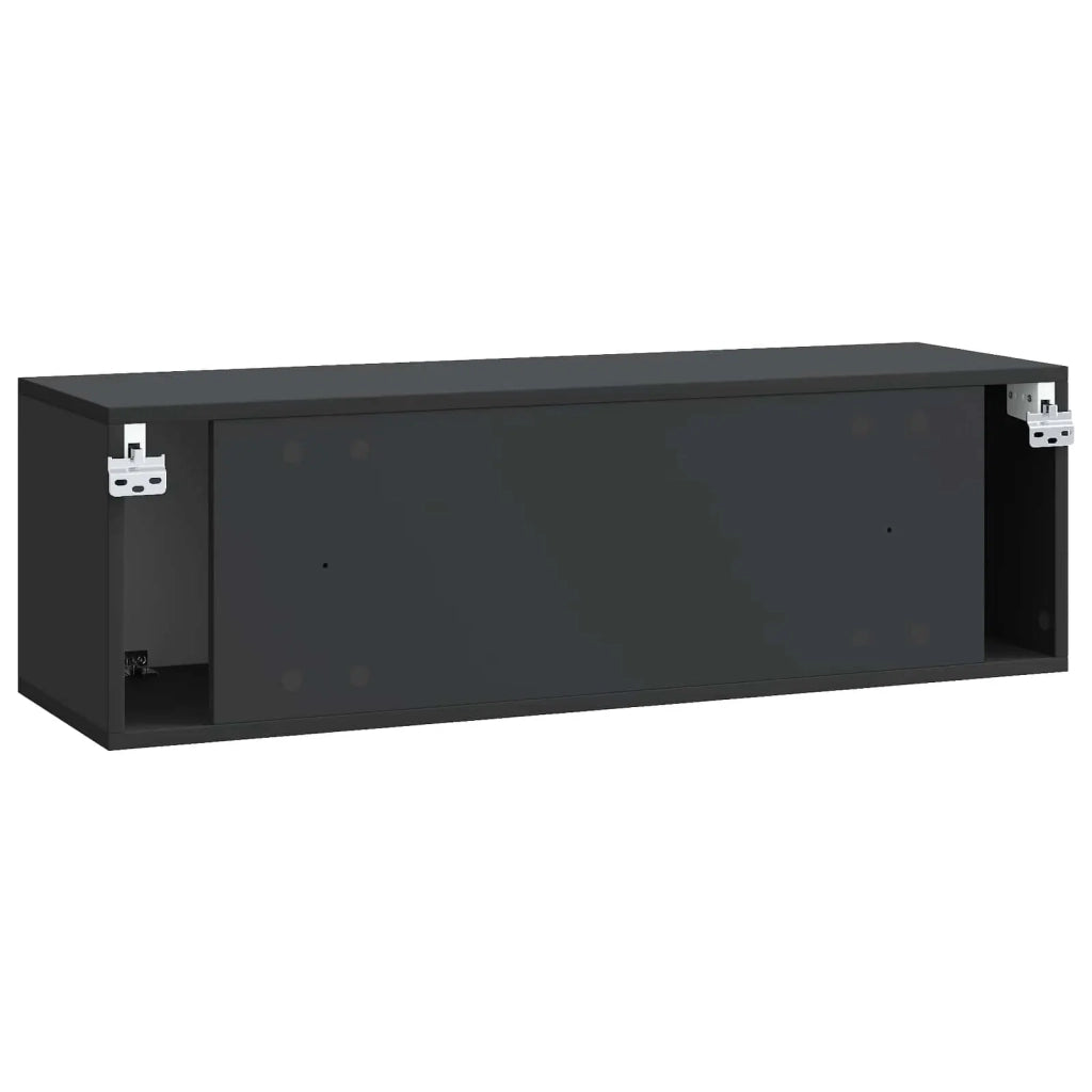 Mobile Porta TV da Muro Montaggio a parete Nero 98 x 31 x 30 cm 898556