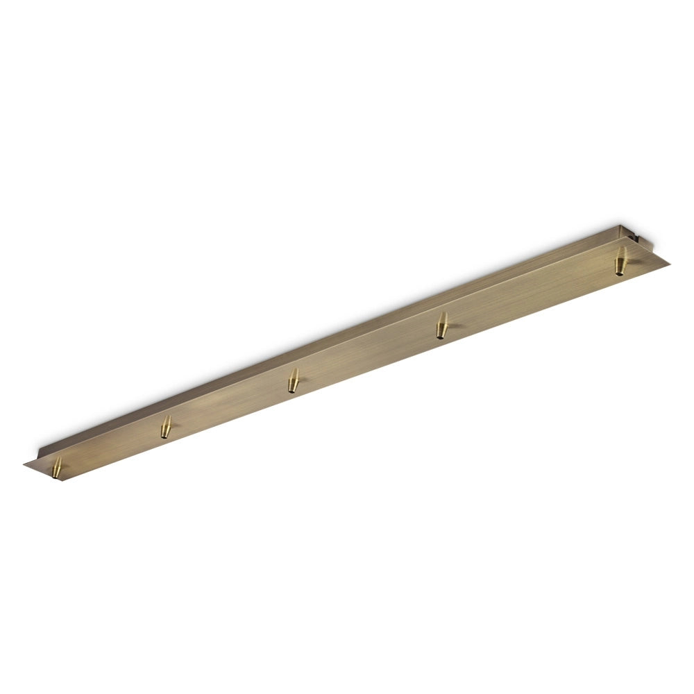 Rosone Lineare All In Metallo Ottone 5 Luci
