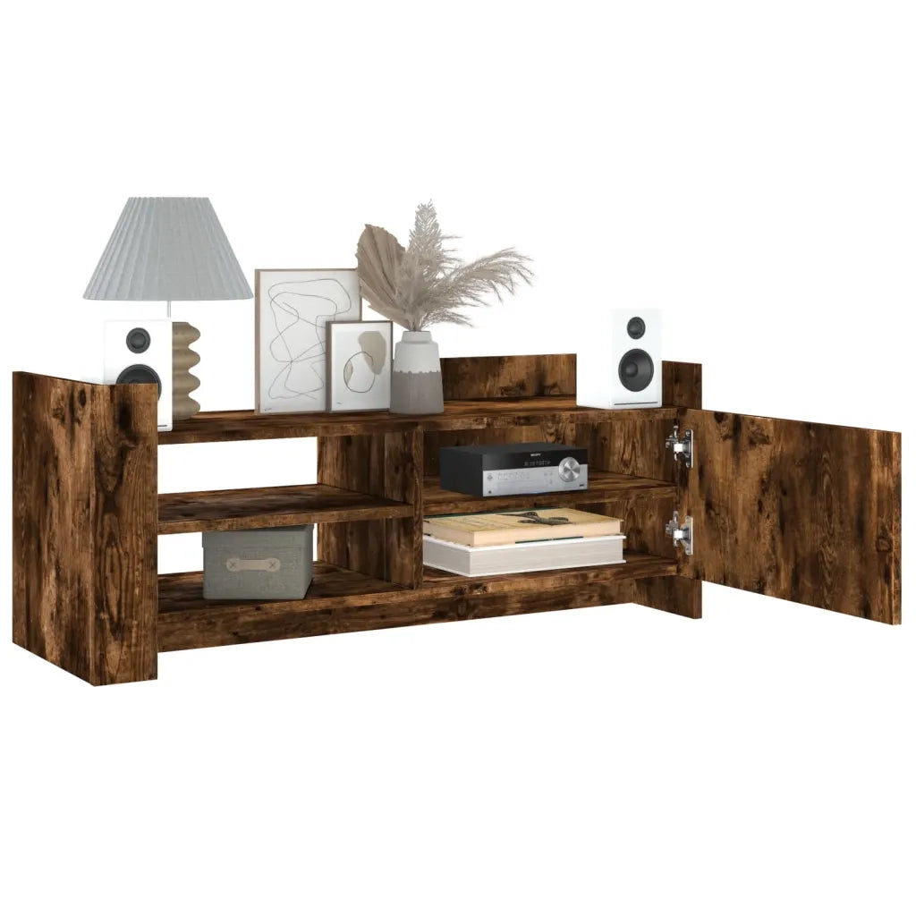 Mobile TV-Credenza per TV-Console TV Rovere Fumo 100x35x40 cm in Legno Multistrato 537177