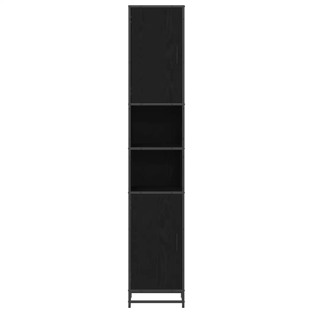 Set di mobili per il bagno Rovere Nero 35 x 37,5 x 188,5 cm 3402319
