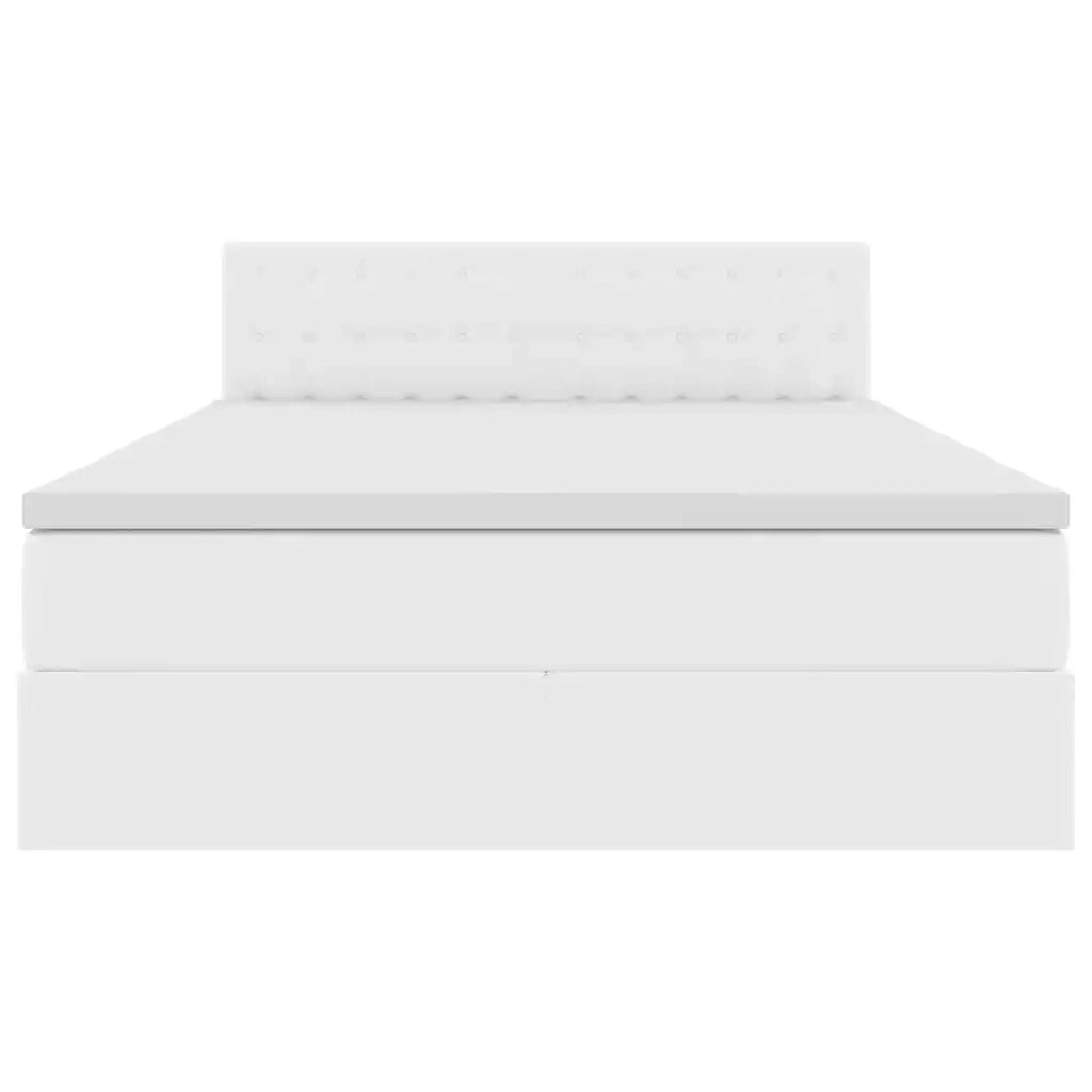 Letto con contenitore e LED con led Bianco Puro 140 x 190 cm