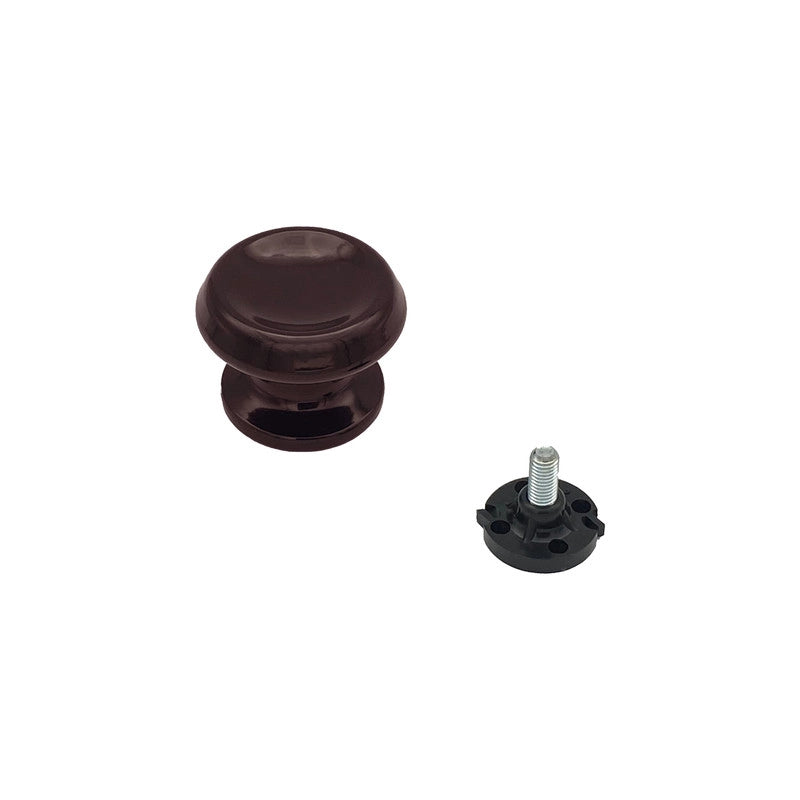 Pomolo fisso per porta SAGUATTI 866/60UB in alluminio marrone lucido