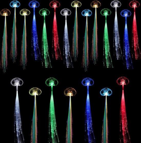 15 pezzi di accessori per capelli LED - capelli lampeggianti colorati - trecce per capelli con glitter - regalo per compleanno bambino, festival, carnevale, Natale