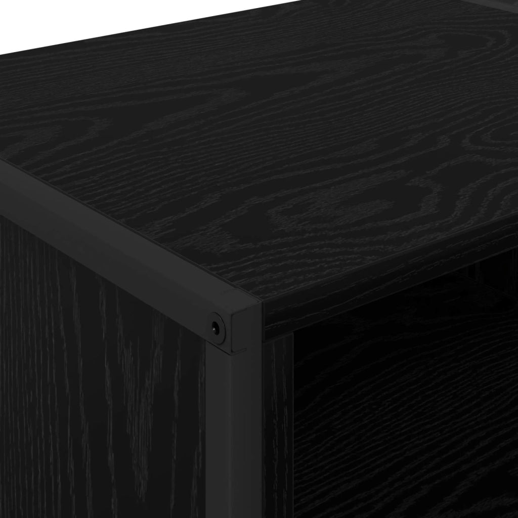 Mobile TV Rovere Nero 170,5 x 36 x 30,5 cm Legno multistrato 886516
