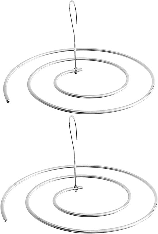 Hanger a spirale per lenzuola e coperte 304 acciaio inossidabile per coperte da letto, coverlet, coperte per divano, coperte per tavolo, coperte per divano, coperte per letto, sciarpe, cappucci [Pacchetto 2]