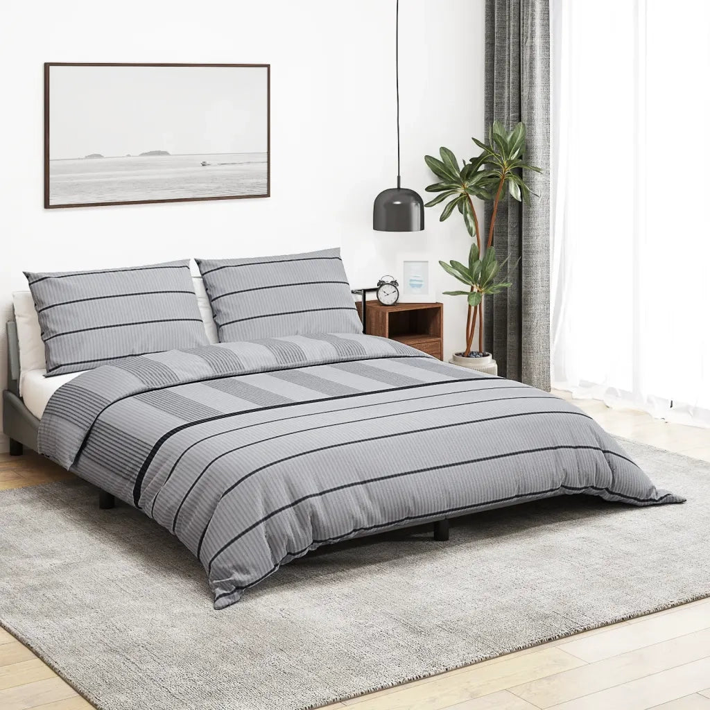 Set Copripiumino Grigio 140x200 cm in Cotonecod mxl 91828