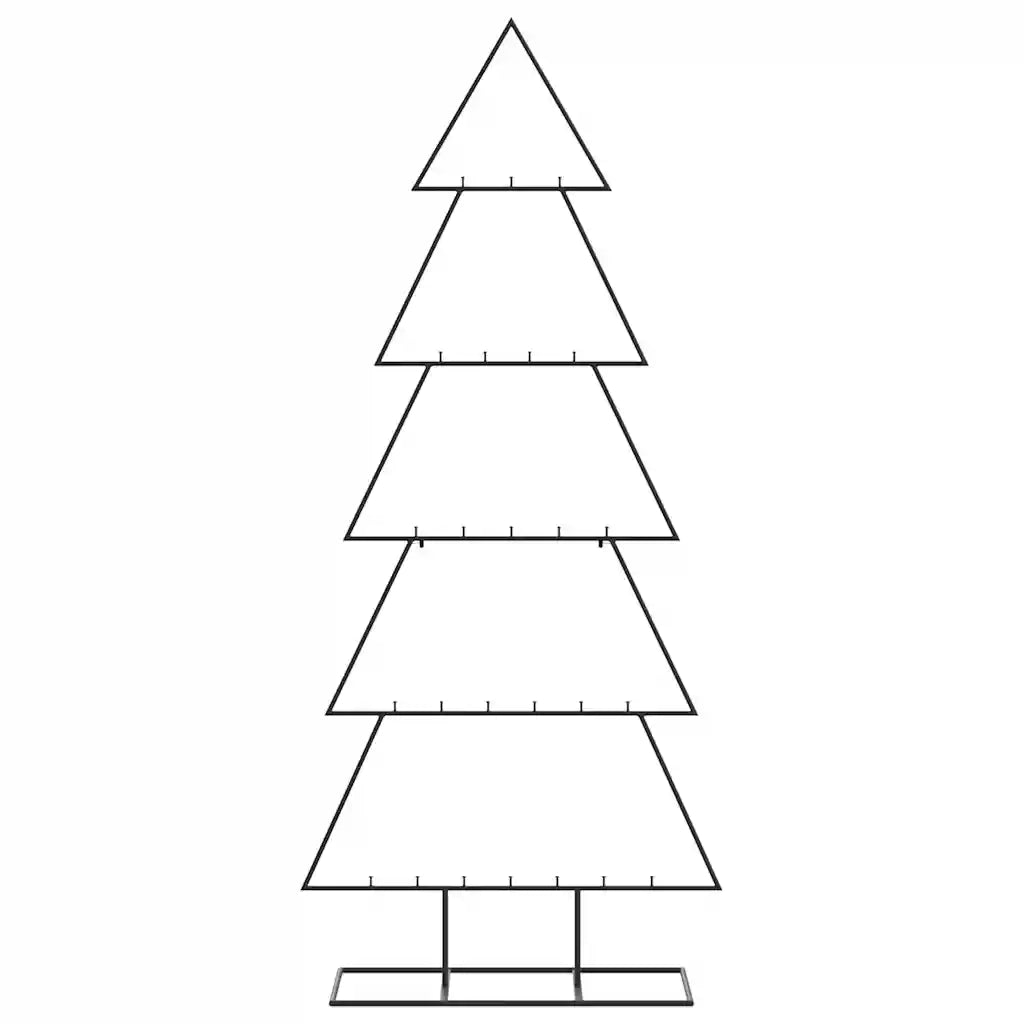 vidaXL Albero di Natale Decorativo in Metallo Nero 150 cm