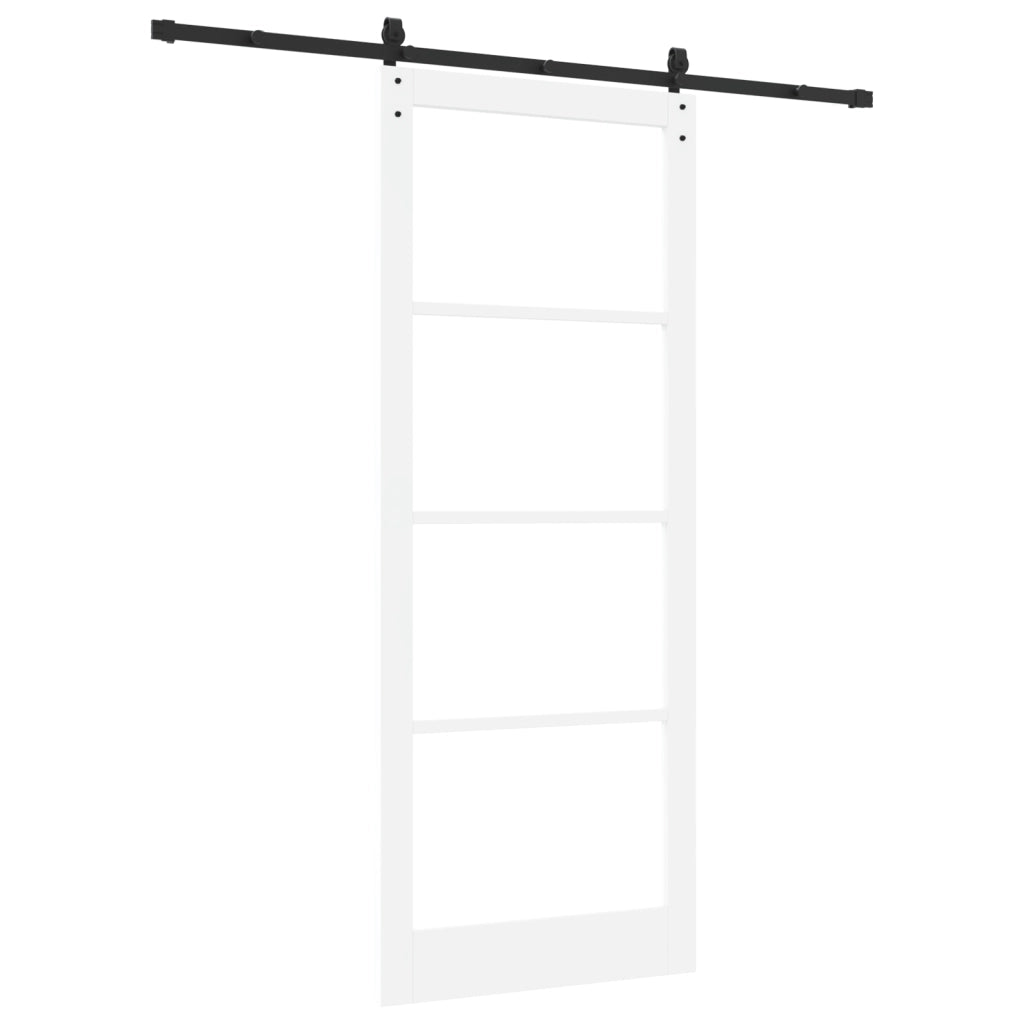porta scorrevole  con accessori 'ORKDAL'bianco 93x232 cm