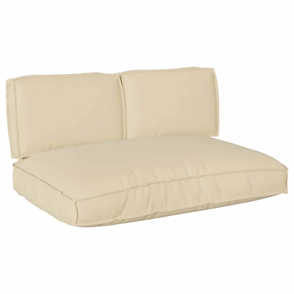 vidaXL Set di Cuscini per Pallet 3 pcs Beige 120 x 80 x 12 cm