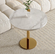 Tavolo rotondo Tulip bianco Ø80 cm in MDF e metallo