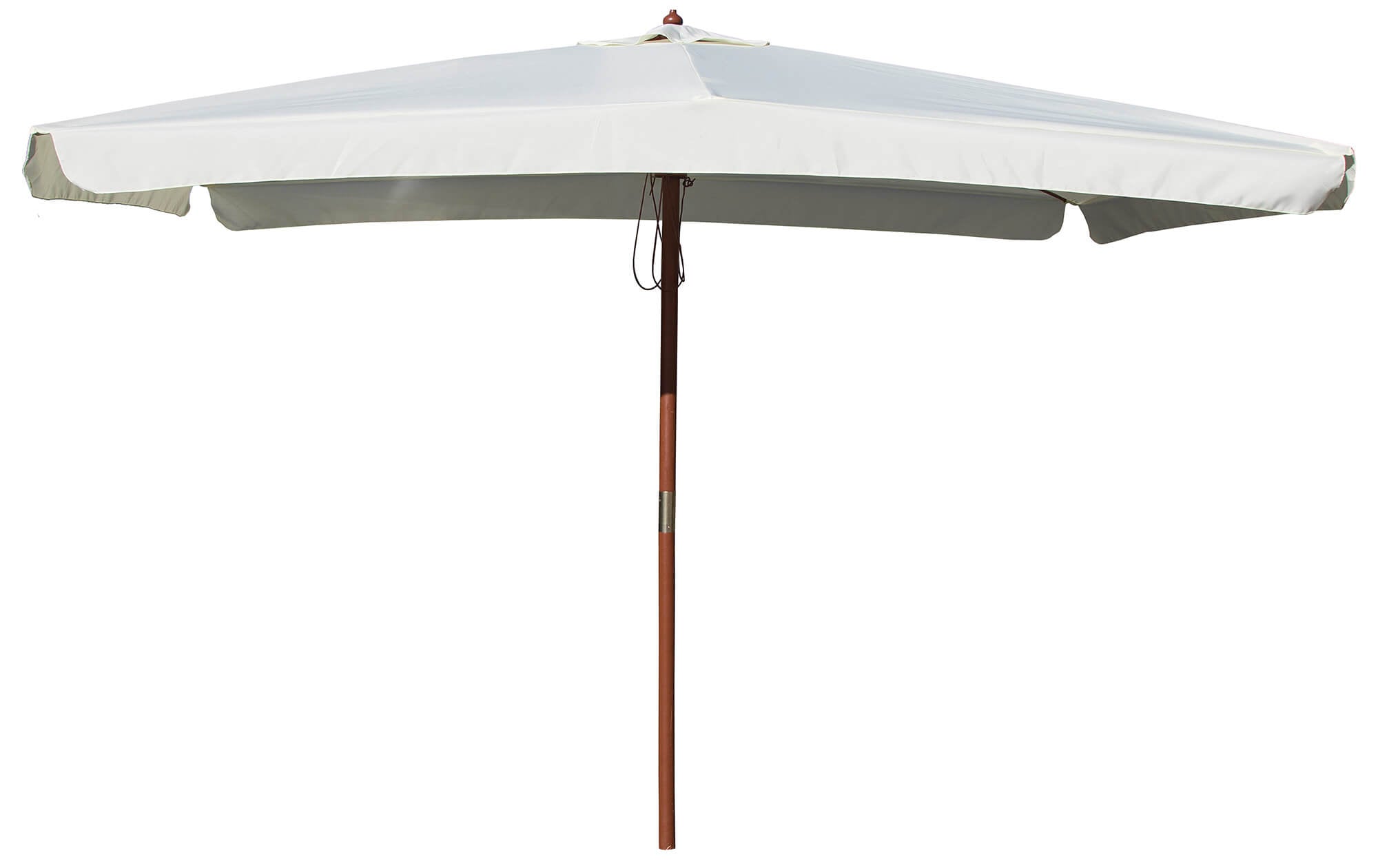 Ombrellone da Giardino 3x2 m Palo Ø48 mm in Legno e Poliestere Ecrù