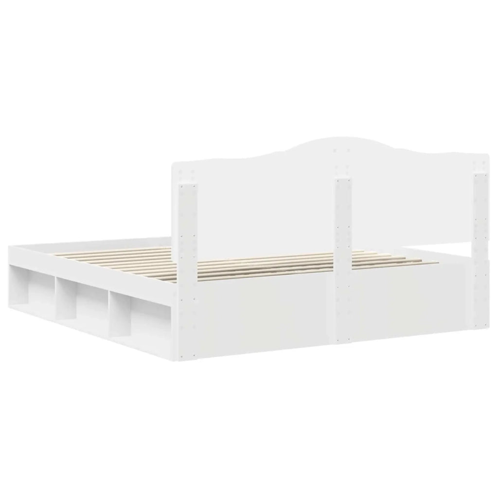 Struttura del letto Bianco 200 x 200 cm Pino massello 3413263