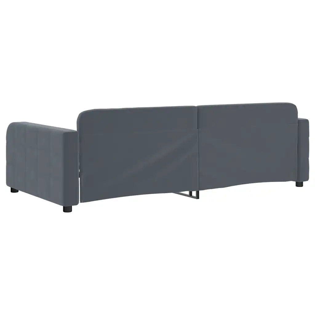 Letto da Giorno Grigio Scuro 90x190 cm in Velluto
