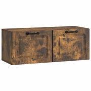 Mobile Porta TV da Muro-Credenza per TV sospesa Rovere Fumo 78,5 x 31 x 30 cm 552343