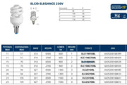 Lampada ai l.fredda fluor. eleg. elc201d e27 20w compatte