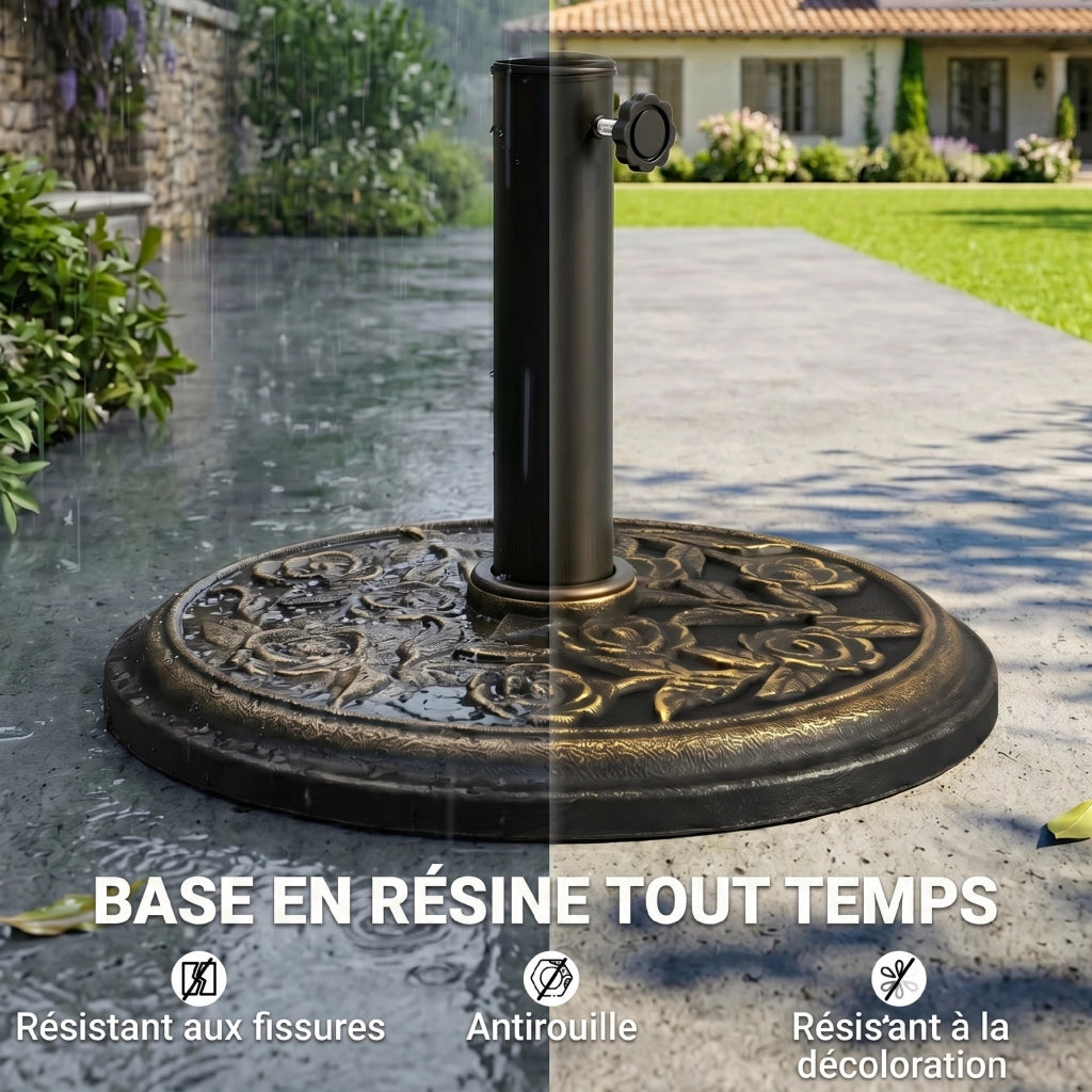 Supporto parasole in resina ¨C zephmum ¨C bronzo ?45.5x31cm 9kg
