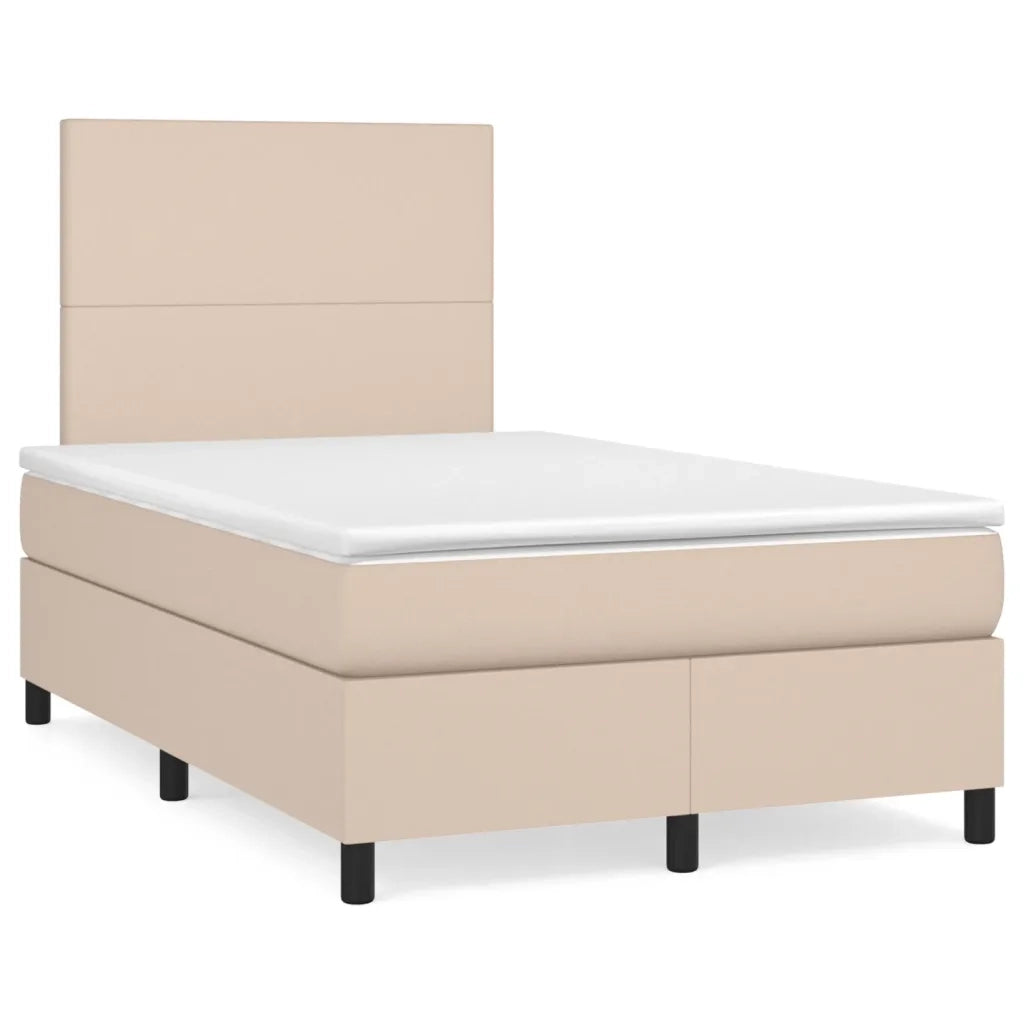 Giroletto a Molle con Materasso Cappuccino 120x190cm Similpelle 3269970