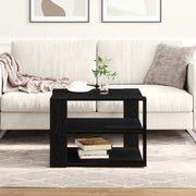 Tavolino da caffÃ¨  Nero Rovere 59,5x59,5x40 cm Legno ingegnerizzato