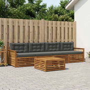 Set di divani da esterno 5 pz Naturale e Antracite 3383000