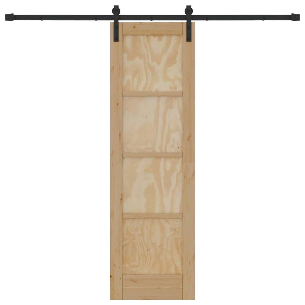 Porta scorrevole Naturale 61 x 198,5 cm Legno Massello di Pino