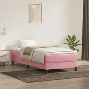 Letto a Molle senza Materasso-Struttura Letto Rosa 80x220 cm Velluto