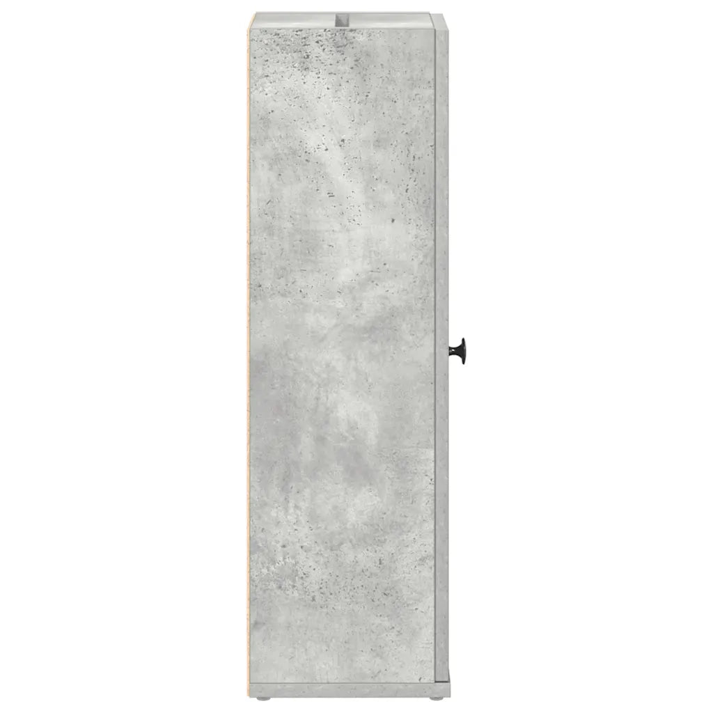 Mobile da Bagno con Portarotolo Grigio Cemento 20,5x22x72 cm 858518