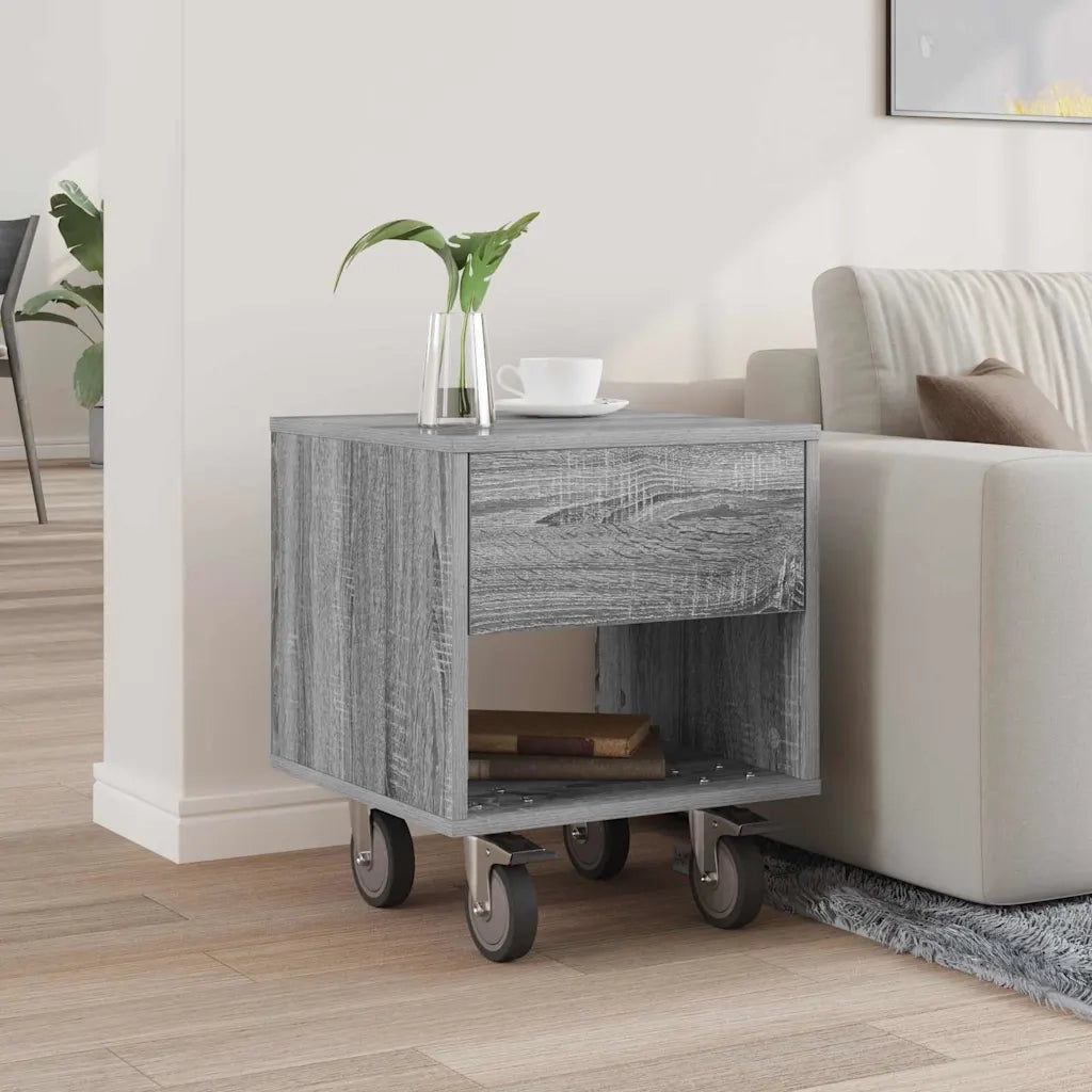 Comodino | Armadio da Notte | Mobiletto da notte Grigio Sonoma 40,5 x 40 x 48 cm Legno multistrato
