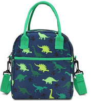 Borsa termica per bambini, isolata, borsa per pranzo per ragazzi e ragazze, per scuola, asilo nido, scuola materna, borsa per pranzo, dinosauro verde