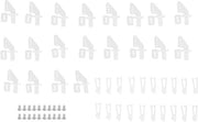 Kit di accessori per aeromodelli RC - 20 set di corni di controllo - kit di gomiti - angolo di sterzata 4-giunti - materiale in plastica - duraturo - accessori per aeromodelli RC