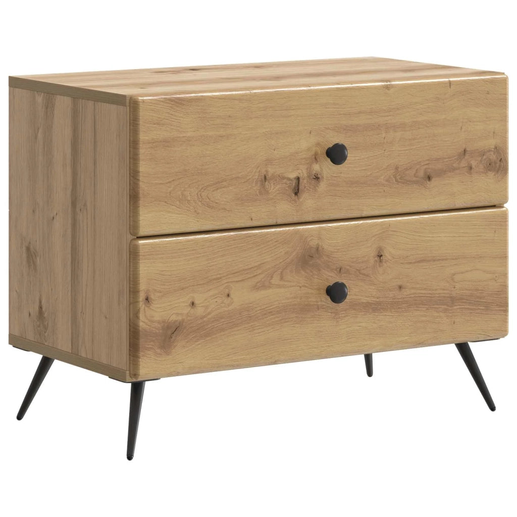 Comodino | Armadio da Notte | Mobiletto da notte Rovere Artigianale 62 x 34,5 x 47,5 cm