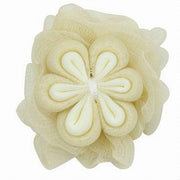Trade Shop - Spugna A Rete Da Bagno Doccia Con Fiore Morbida Esfoliante Scrubber Gialla 79585 -