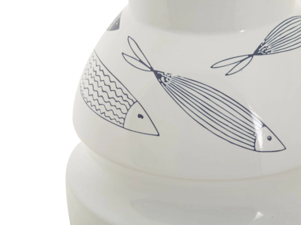 Vaso Ceramica Fish Ø15x24 cm in Ceramica Multicolor