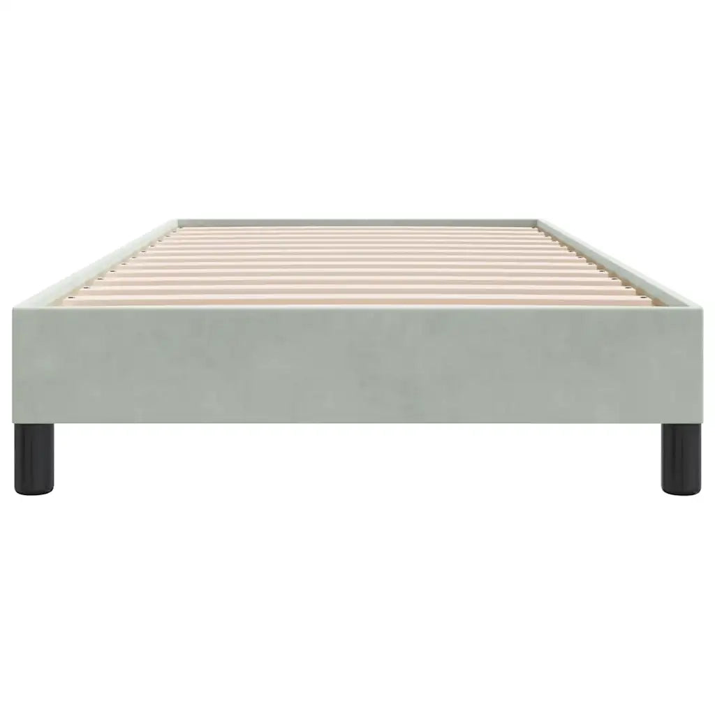 Giroletto senza Materasso-Struttura Letto Grigio Chiaro 80x220 cm Velluto